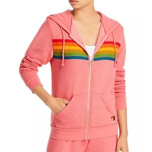 Pink aviator nation zip up
